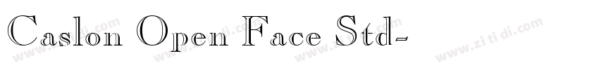 Caslon Open Face Std字体转换